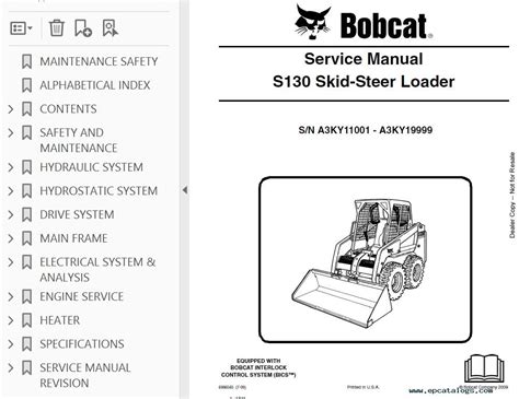 bobcat skid steer specs s130|bobcat s130 operating manual.